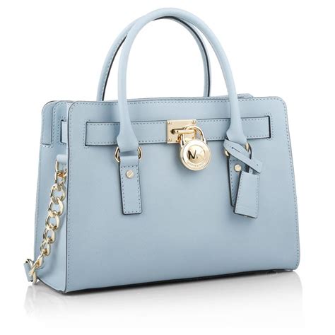 michael kors pale blue hamilton bag|Michael Kors Hamilton satchel bag.